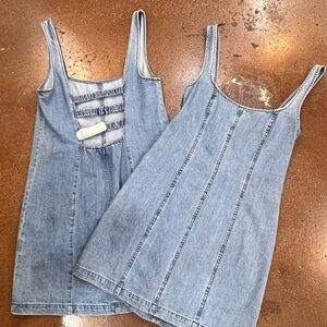 NWT show me your mumu denim mini with back detail. sizes S and M available